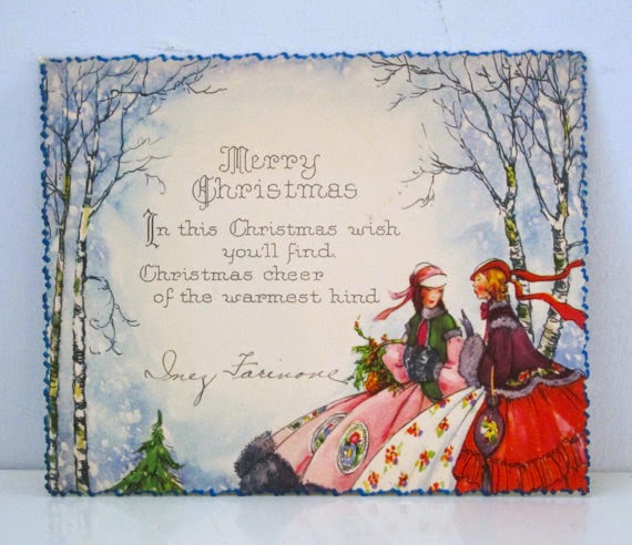 Παλιές κάρτες art deco για τα Χριστούγεννα