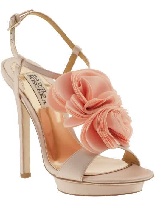 Badgley Mischka Playful Blush Wedding Shoes Bridal Trend Badgley Mischka Playful Blush Wedding Shoes