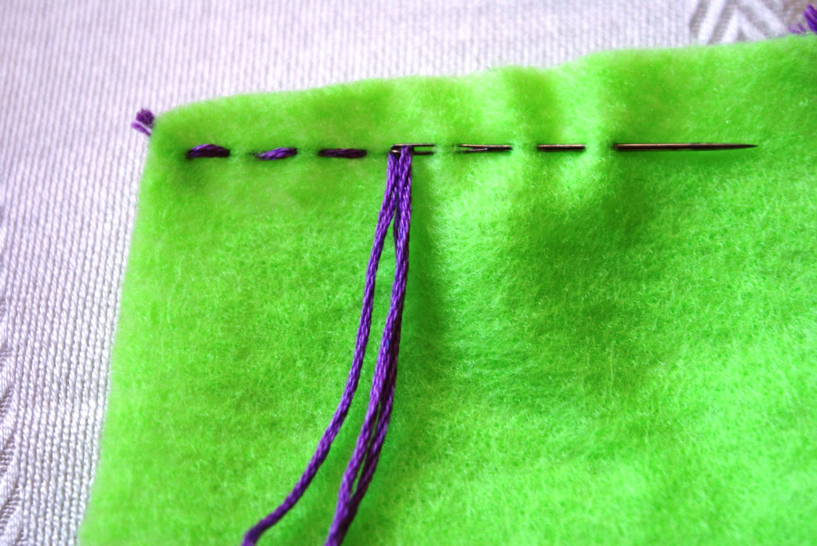 The Better Nester How to Hand Sew Straight Stitch