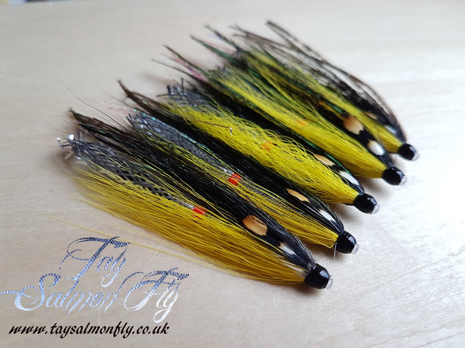 Salmon Fly Black and Yellow Special Salmon Flies Tay Salmon Fly
