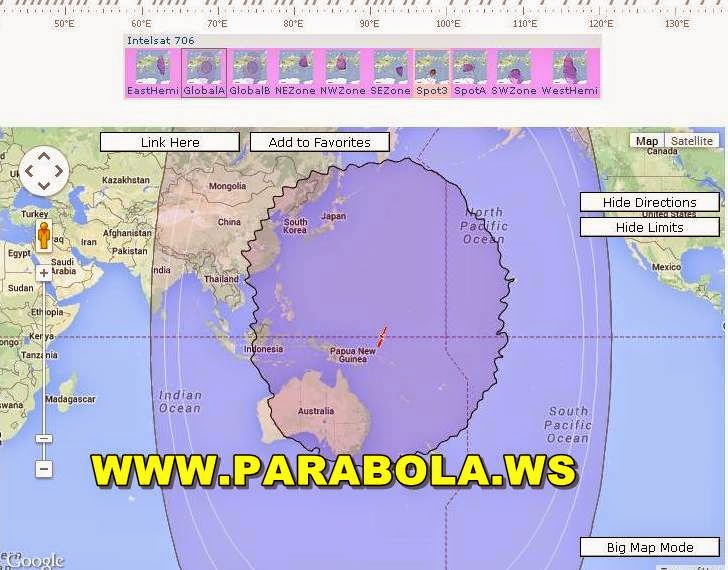 satelit parabola beam Indonesia  Intelsat 706 C Band