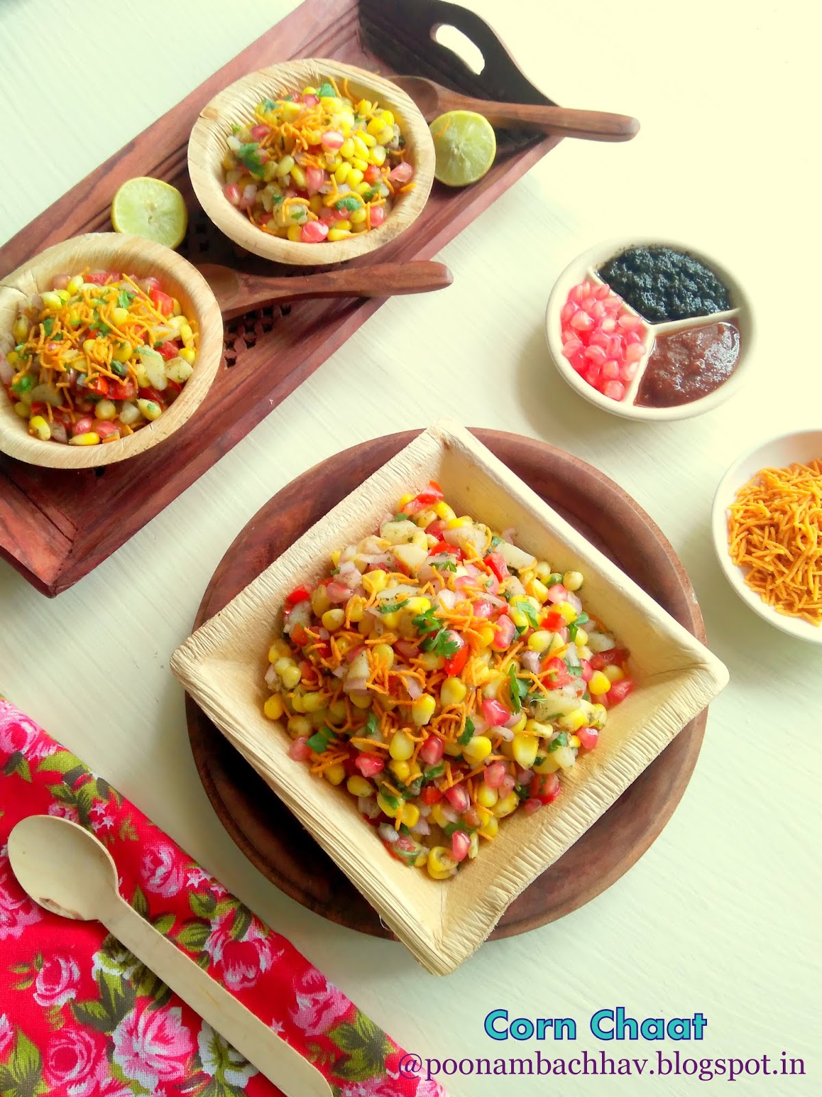 Annapurna Corn Bhel / Sweet Corn Chaat Recipe