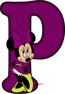 Alfabeto de Minnie en Púrpura. 