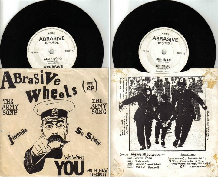 we cause havoc wherever we go..!! abrasive wheels army song 7 inch