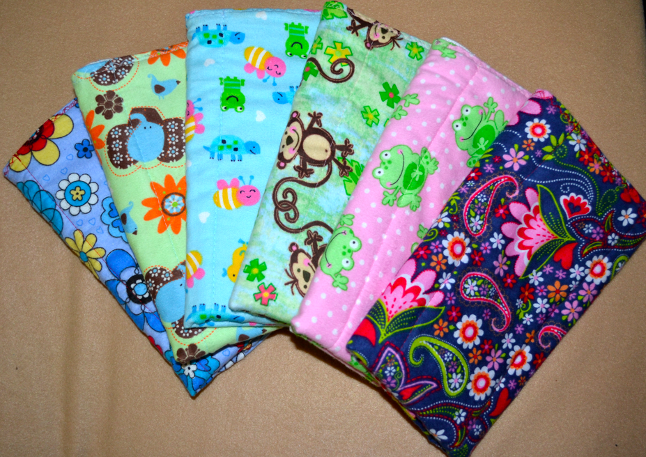 Craft Rookie: Cloth Diaper+Flannel Burp Cloths