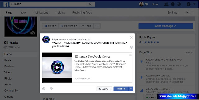 youtube video play in facebook with vtofb