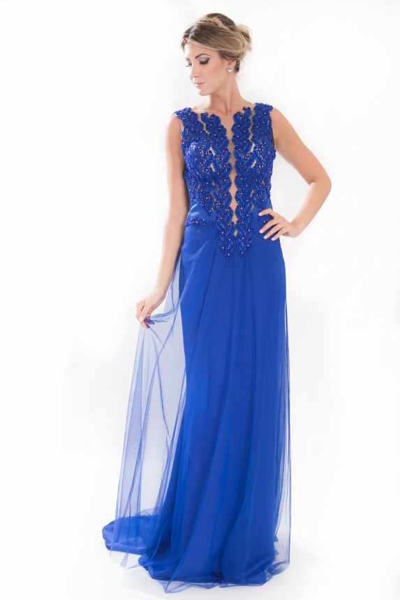 vestido de festa azul royal vestido de festa azul royal
