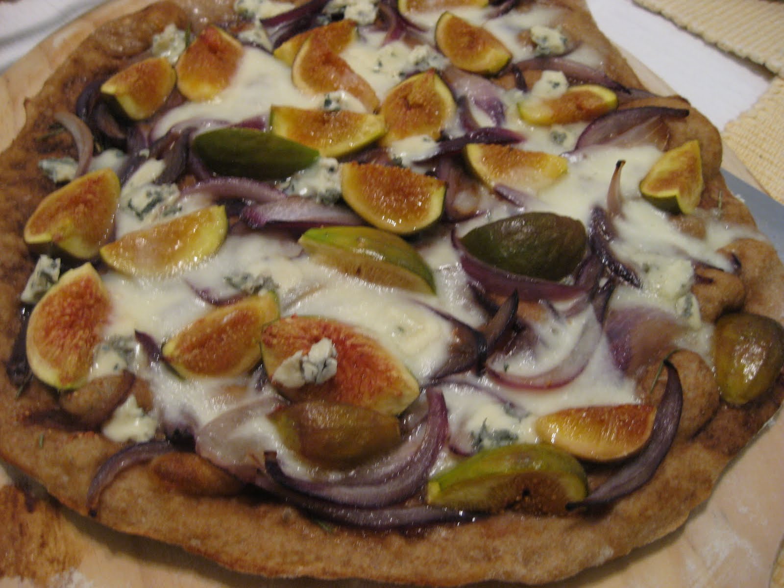 A Southern Harvest Fig and Blue Cheese Pizza