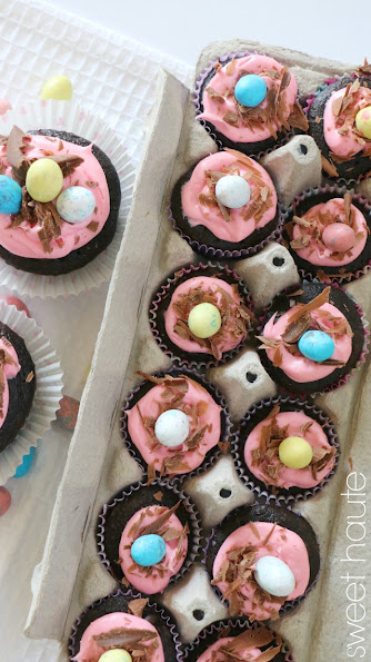 http://sweethaute.blogspot.com/2015/04/spring-bird-nest-cupcakes.html