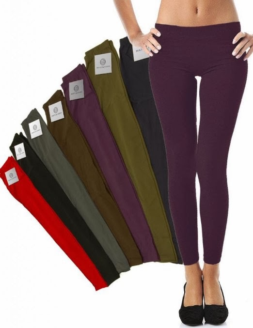 Mato & Hash Women's 90-10 Cotton Spandex Form Fitting Tights Pant Leggings LuxTrend & Designer
