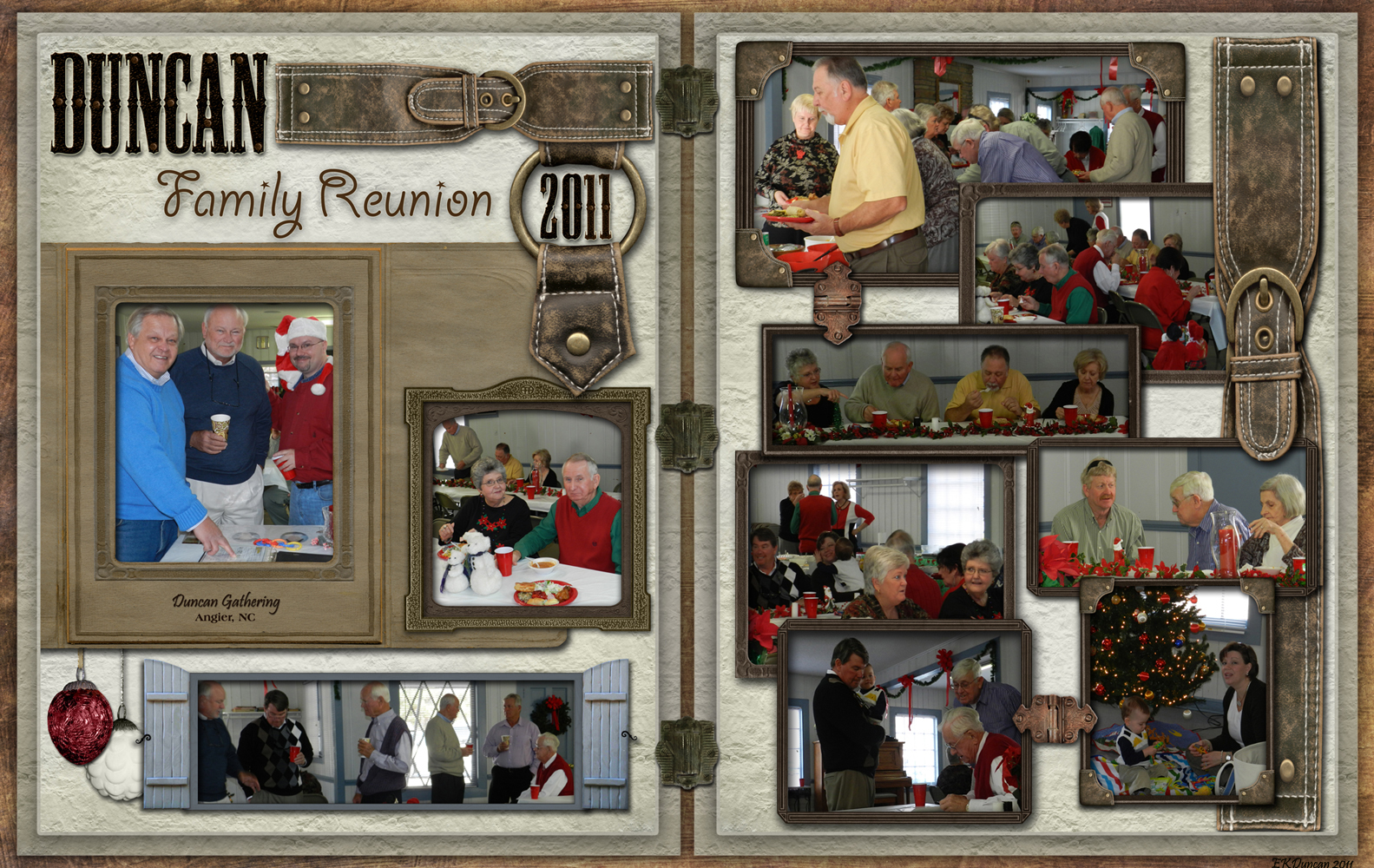  My Fanciful Muse Duncan Reunion Digital Scrapbook Double Layout