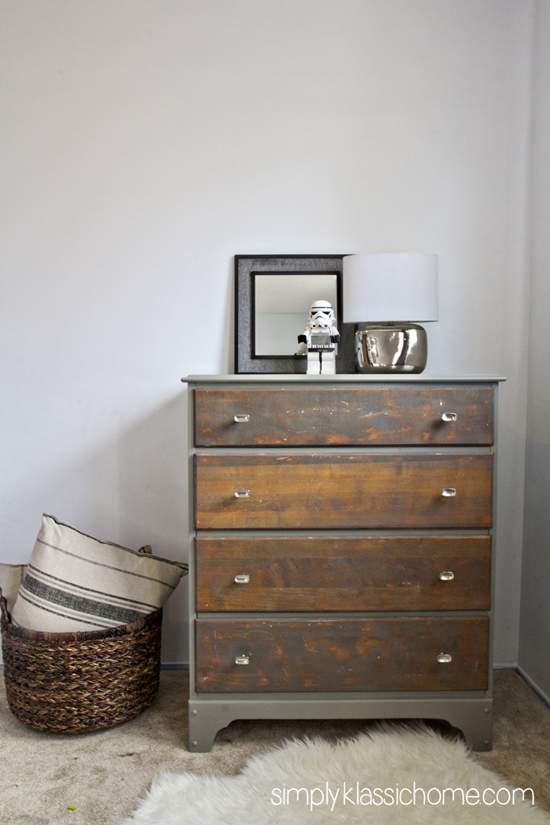 Two Toned Painted Stained Dresser Yellow Bliss Road First I Sanded The Drawers With Palm Sander Bought Just For This Project