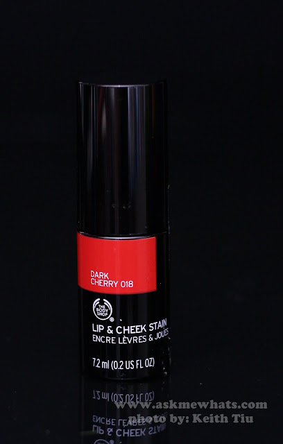 a photo of The Body Shop Lip And Cheek Stain in Dark Cherry