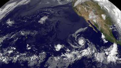 Immagine satellitare dell'Oceano Pacifico