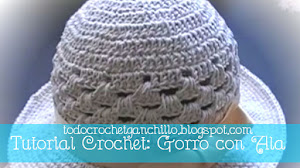 Tutorial Crochet: Aprende a tejer Gorro con ala paso a paso 