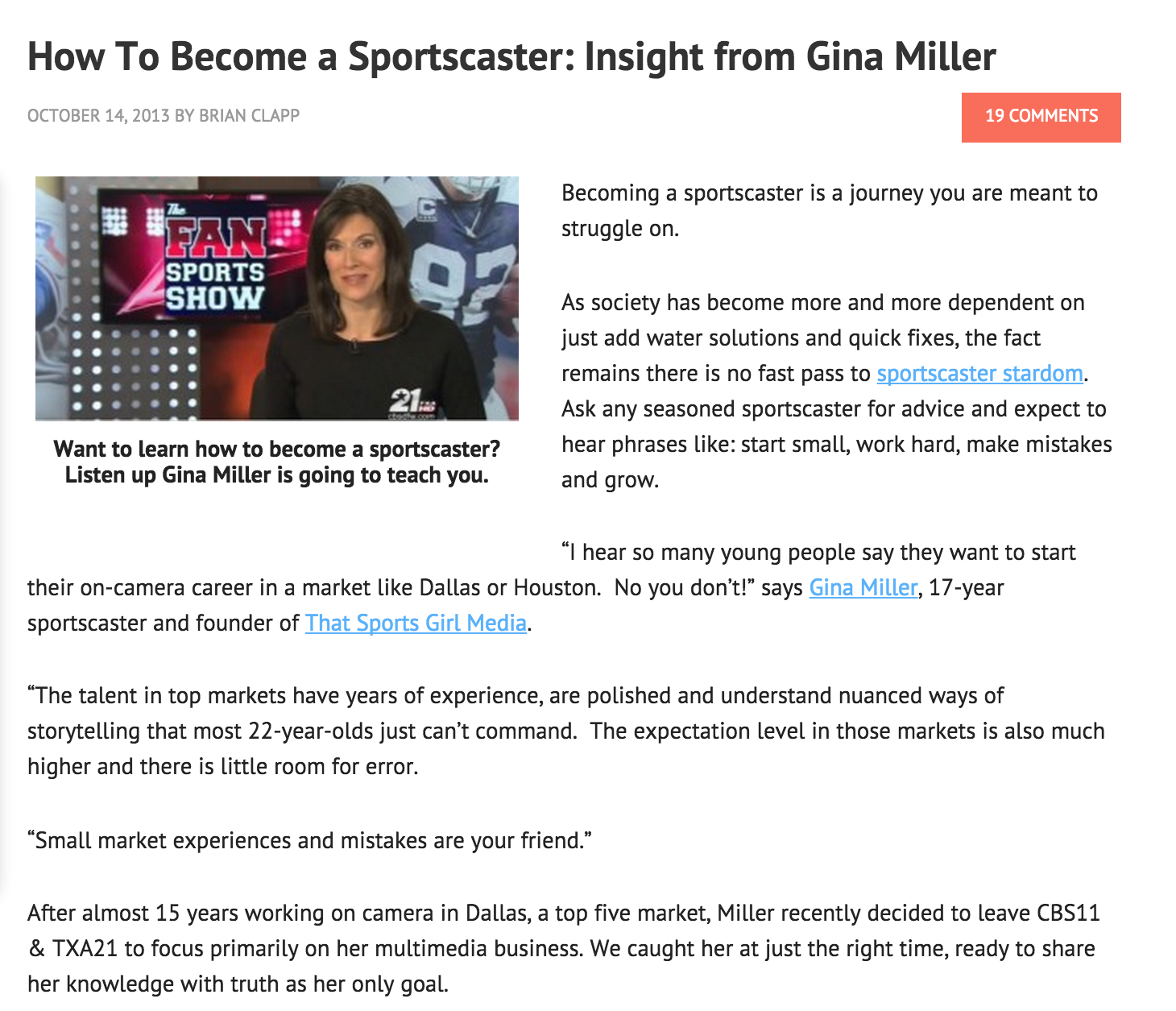 How to be a sportscaster, how to become a sportscaster, WorkInSports.Com