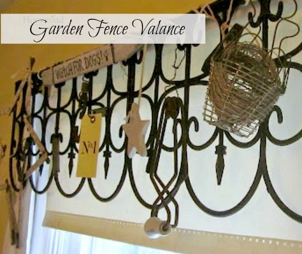 Creating a valance using garden fencing www.homeroad.net