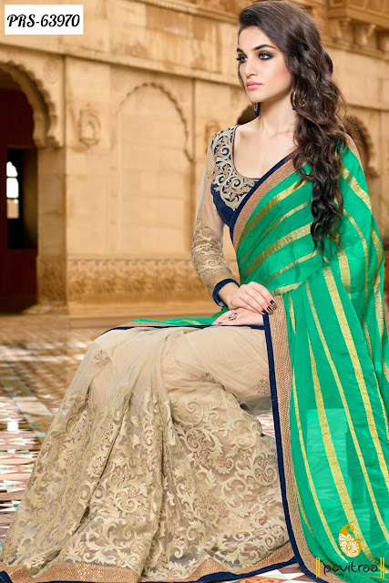 Buy Online Medium Sea Green Color Latest Party Wear Chiffon Saree for Wedding Party Wear Online Shoping with Discount Offer Sale Price Deal Rate