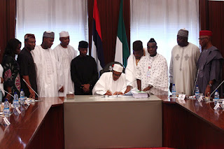 President Buhari signs 2016 Budget