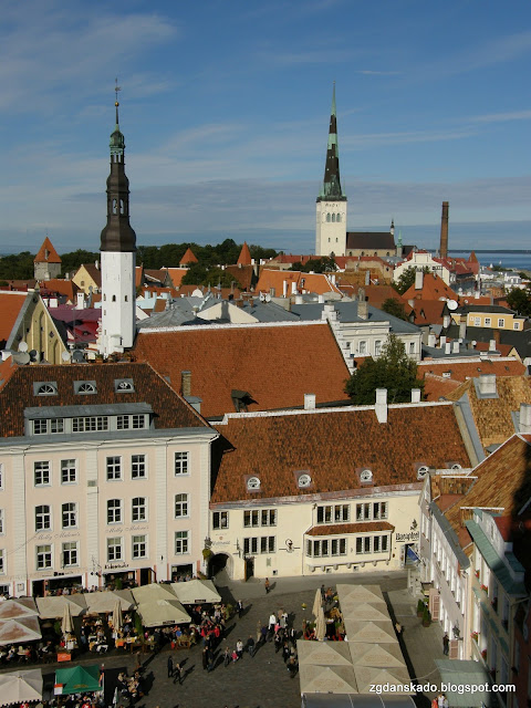 Tallinn - widok z wieży ratuszowej