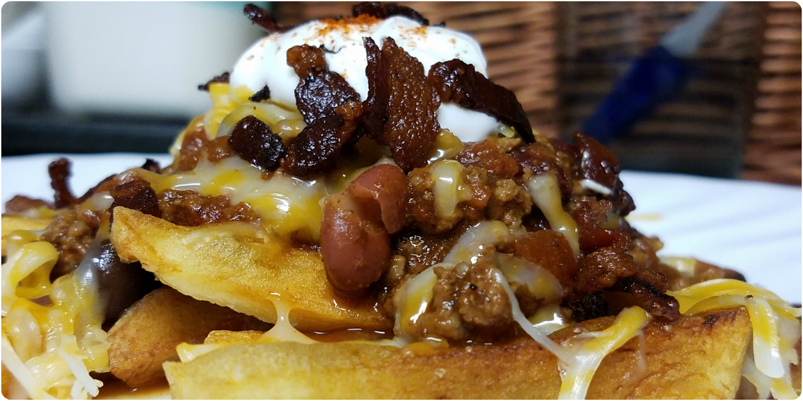 bacon butter bliss Bacon Chili Cheese Fries, anyone?