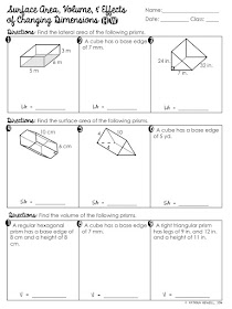 Mrs. Newell's Math: Surface Area & Volume of Prisms Unit