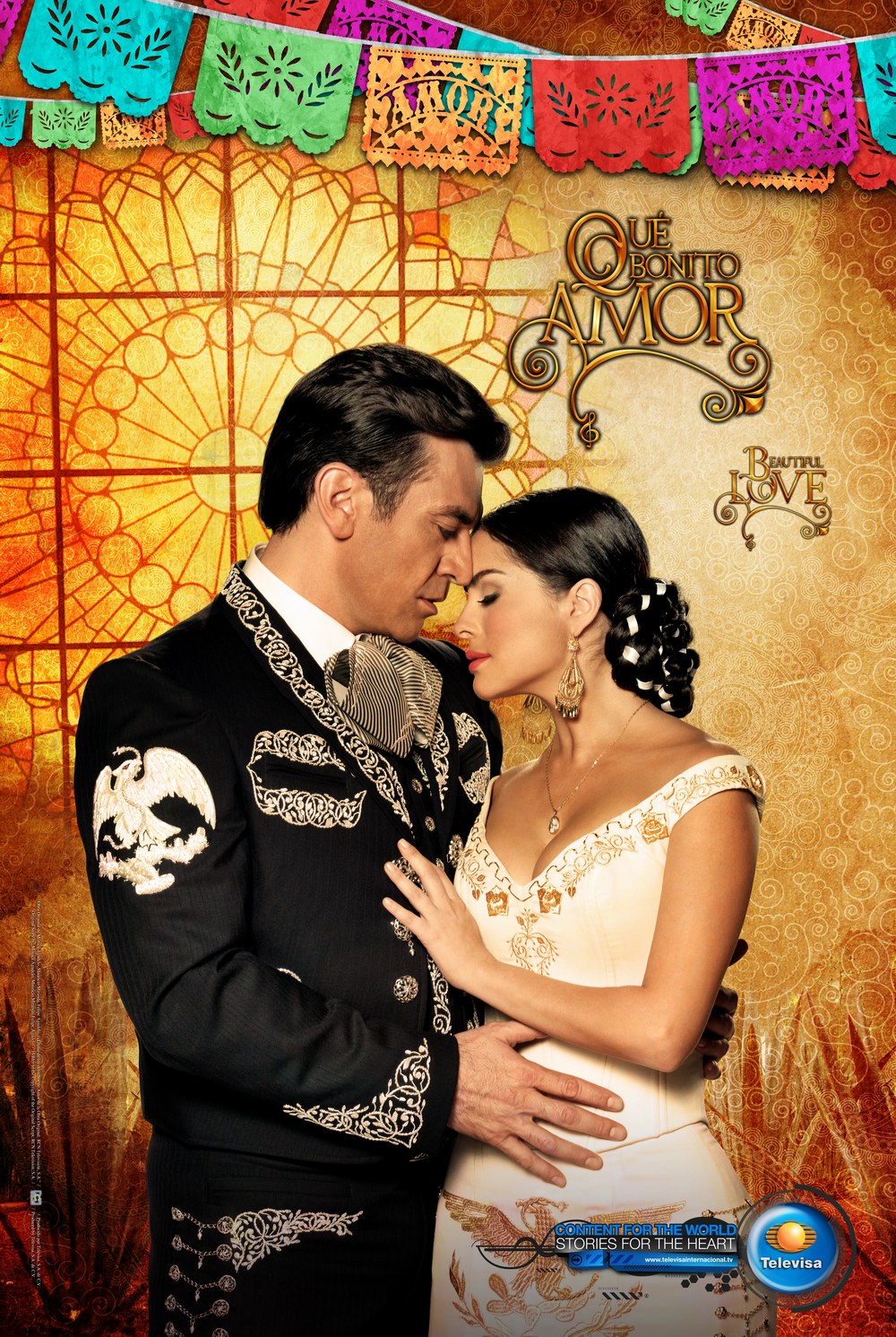 Pôsteres oficiais de “Qué Bonito Amor” Televisa Brasil