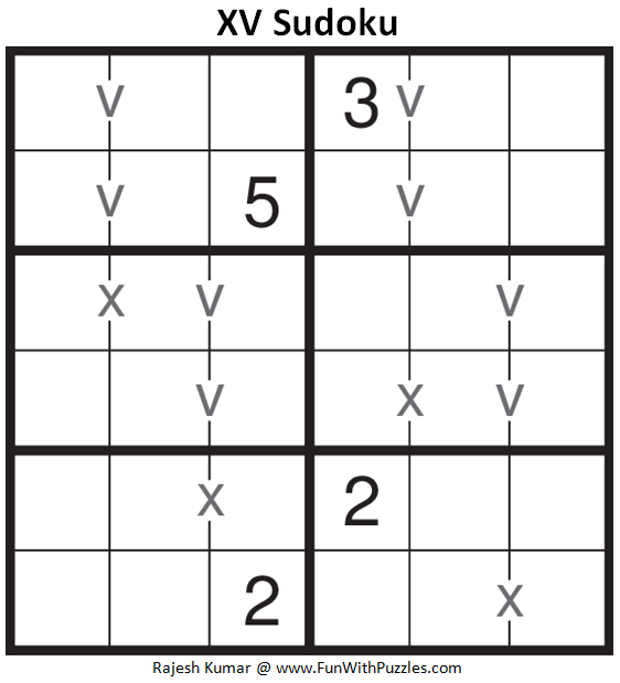 XV Sudoku (Mini Sudoku Series #82)
