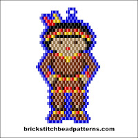 Free Thanksgiving brick stitch seed bead pattern charts