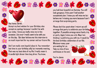 Sample birthday letters for girlfriend