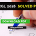 SSC CGL 2016 Tier 1 SOLVED PAPER PDF
