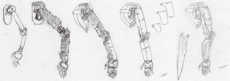 Character Design: Prosthetic Arm Reference.