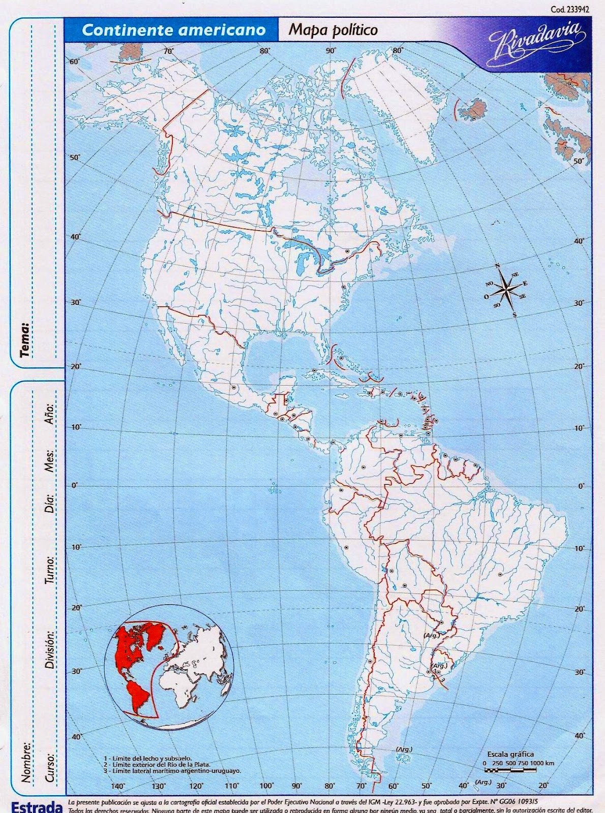 Mapa Politico Do Continente Americano Imagui Images