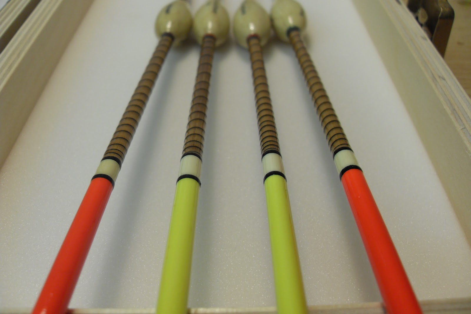 Handmade Fishing Floats by Mark Burningham. Norfolk reed and balsa