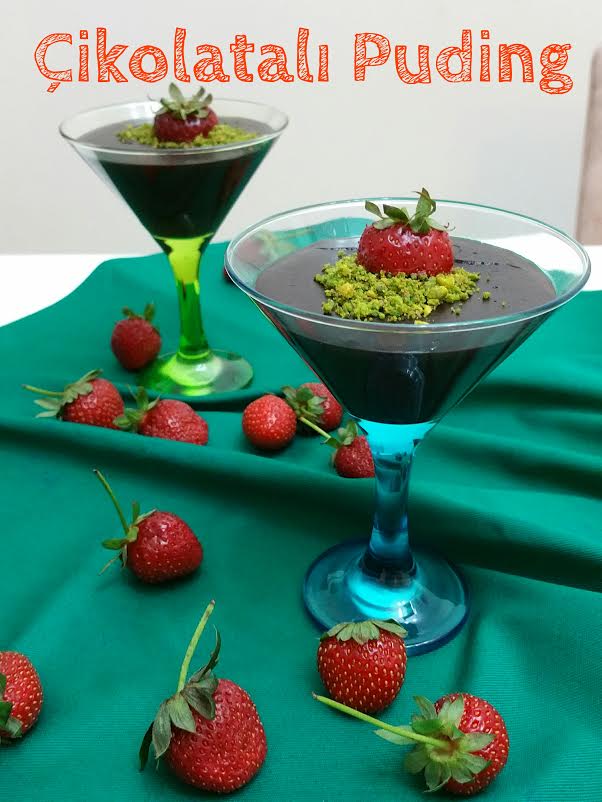 ev usulu cikolatali puding vanilins