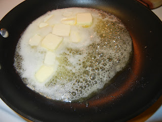 butter being melted in a pan 