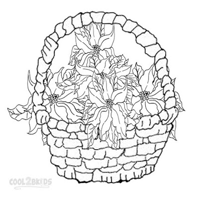 Poinsettia coloring page 7