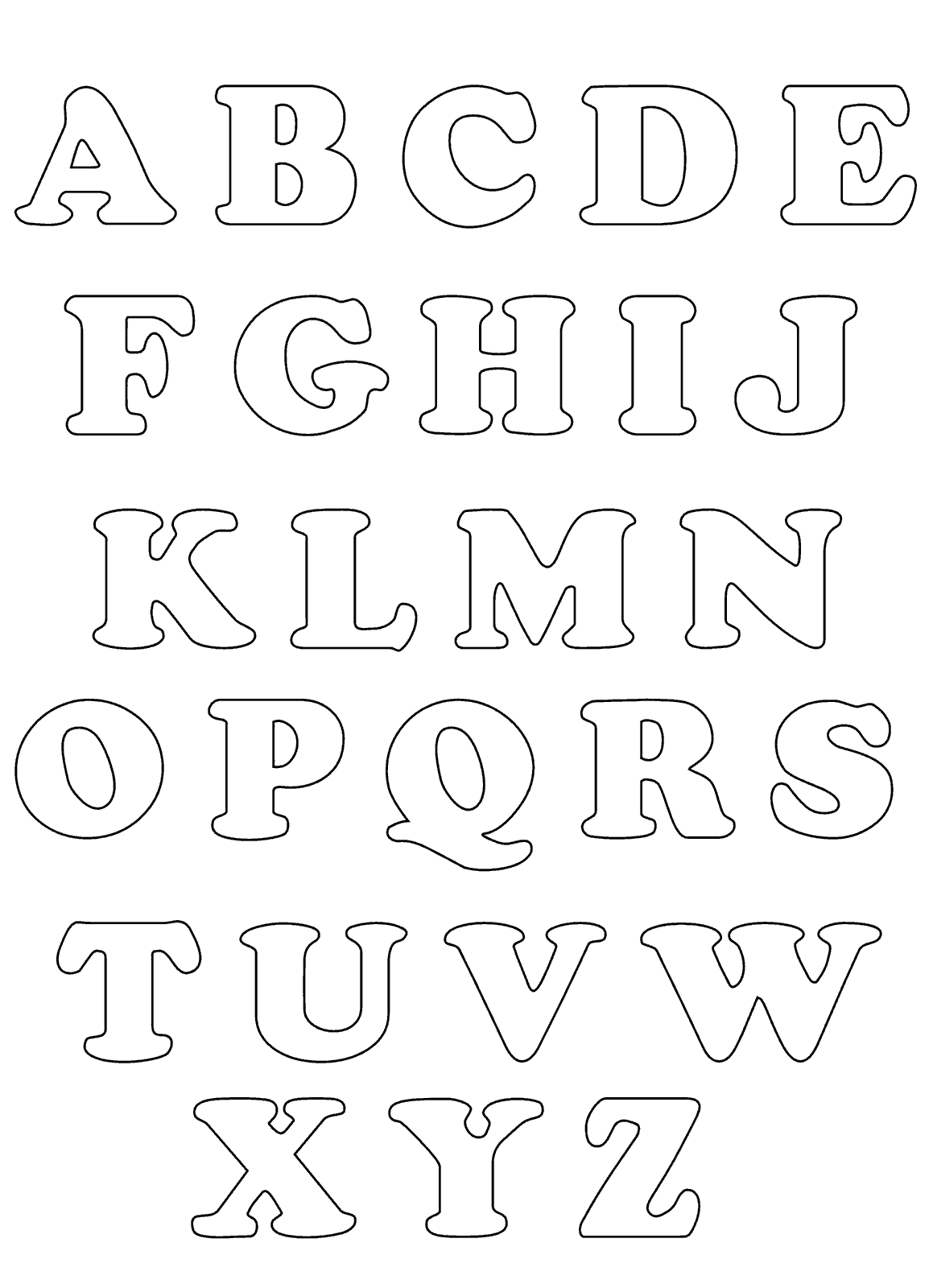 Recortar Abecedario Moldes De Letras Para Imprimir / Moldes de letras