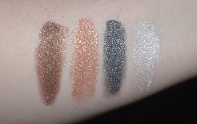 swatches of ebay loose eyeshadow pigment