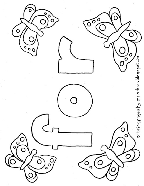 Coloring Pages for Kids by Mr. Adron: Printable Coloring Page For A