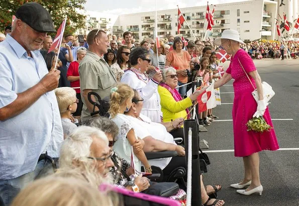 Queen Margrethe arrived at Haderslev Harbour for her stay at Gråsten Palace, summer residence of the Danish Royal Family. Crown Princess Mary