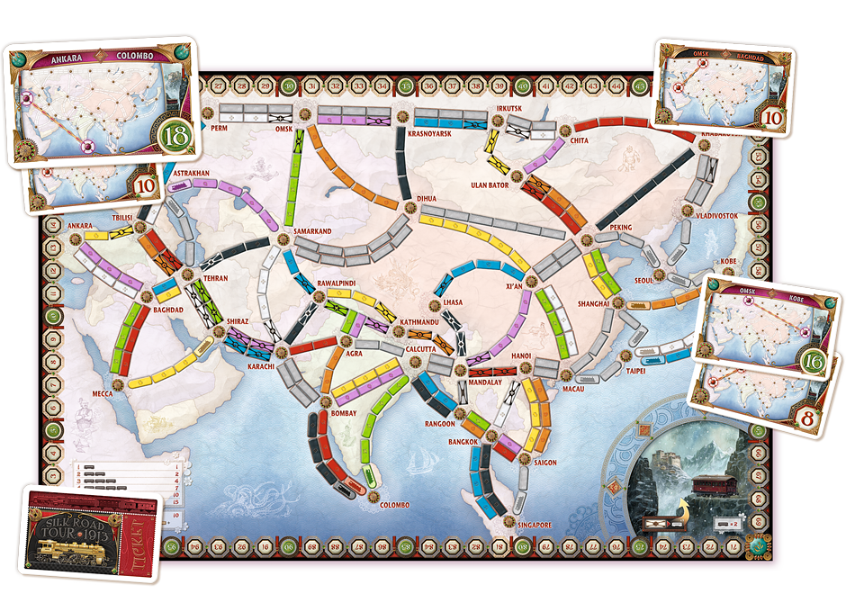 Ticket 2 Play Ticket to Ride. Map Collection 1. Asia