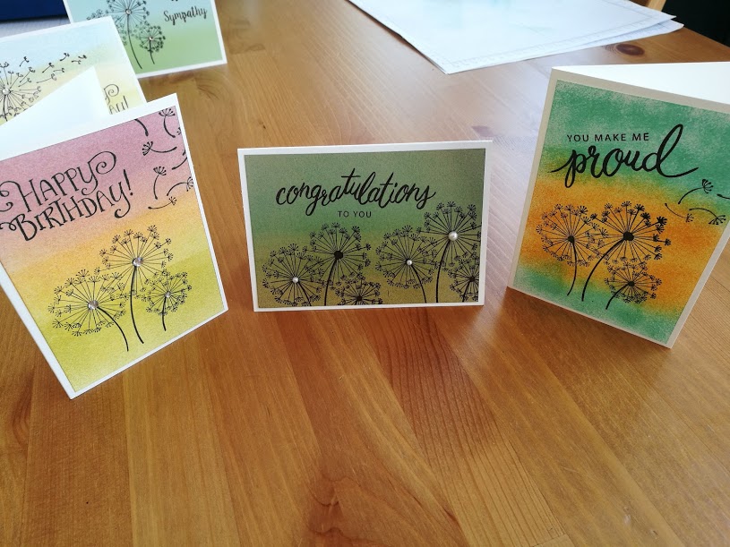 Jemini Crafts Dandelion stamps always a popular choice.