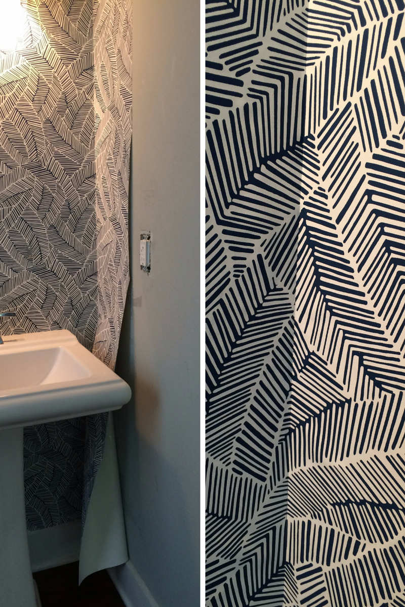 Tnwallpaperhanger Wallpaper Hanging Project Powder Bathroom Drawn From Nature