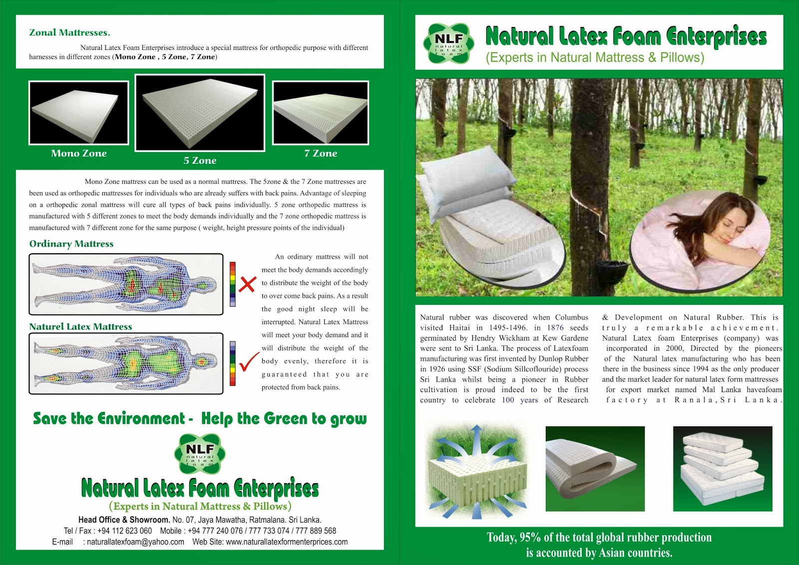 NATURAL LATEX FOAM Mattress and Pillows in Sri Lanka 100 Sri Lankan