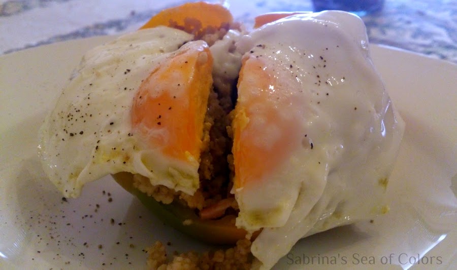 Pimientos rellenos de cous-cous integral