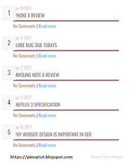 5 Design Recent Post Widgets Code For Blogger 5 Design Recent Post Widgets Code For Blogger