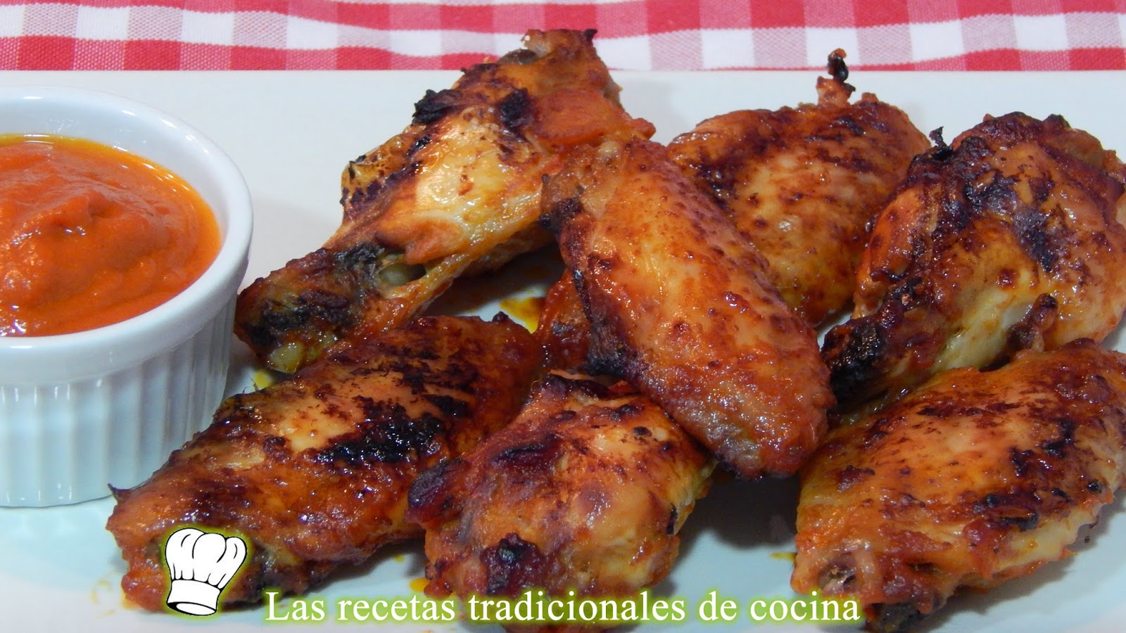 Receta de alitas de pollo con salsa barbacoa - Recetas de cocina con
