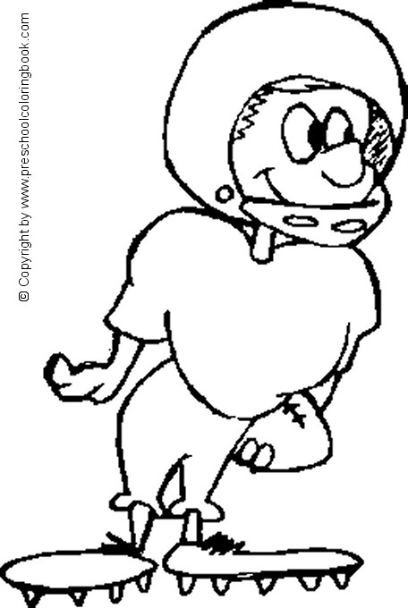 Football Player of Sports Coloring Pages >> Disney Coloring Pages