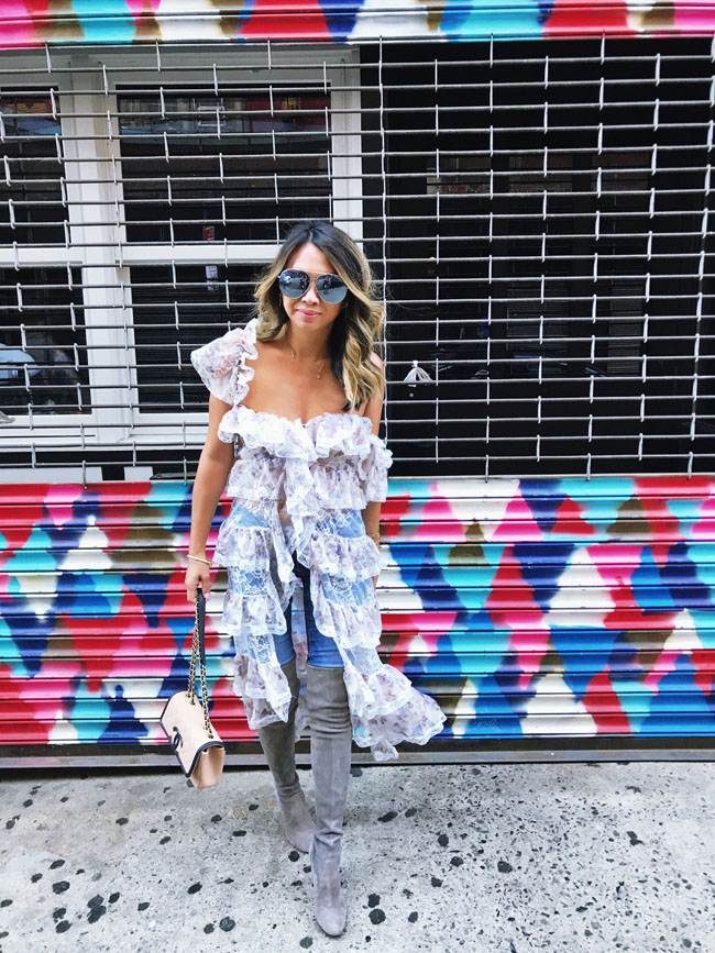 Lace Duster, How to style a duster for fall, NYFW Street Style, Chicago Style and Fashion Blogger in NY